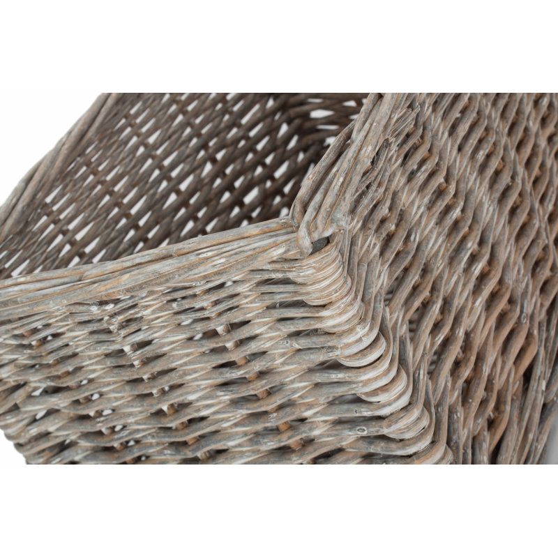 Wicker Storage Basket, 17cm H x 32cm W x 20cm D