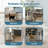 Cat Scratching Post Tower for Indoor Cats, 3 Sisal Rope Scratchers with Carpeted Base & Perch, Hanging Toys, Cat Tree Furniture Activity Center for Kittens & Small to Medium Cats by PETMAKER (Gray)-70897451
