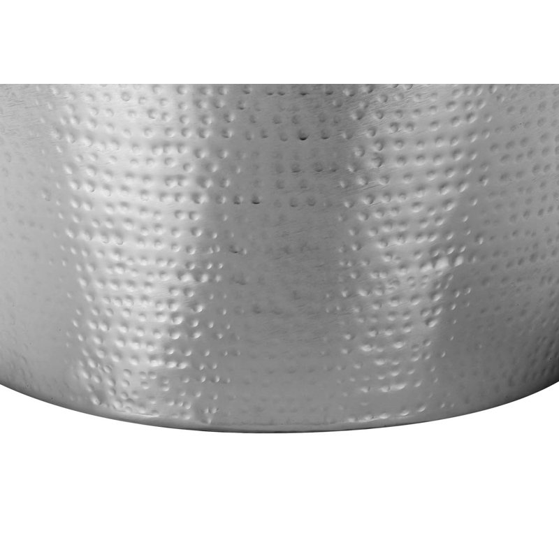 Table d'appoint, tambour, table d'appoint, table de bout, métal chromé, contemporain, Gris