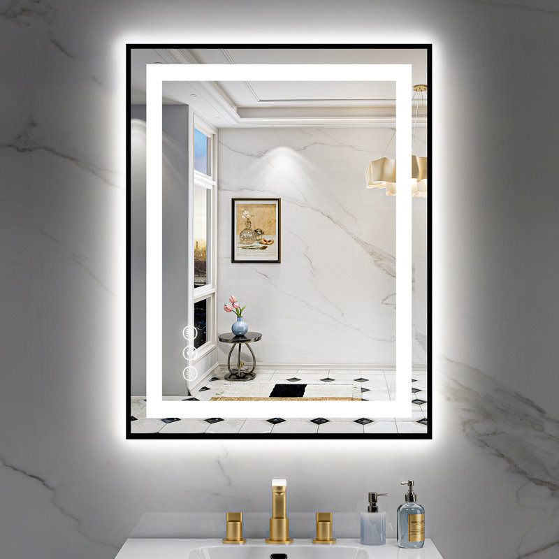 Miroir de salle de bain Matte, 32 po x 24 po, Rectangulaire