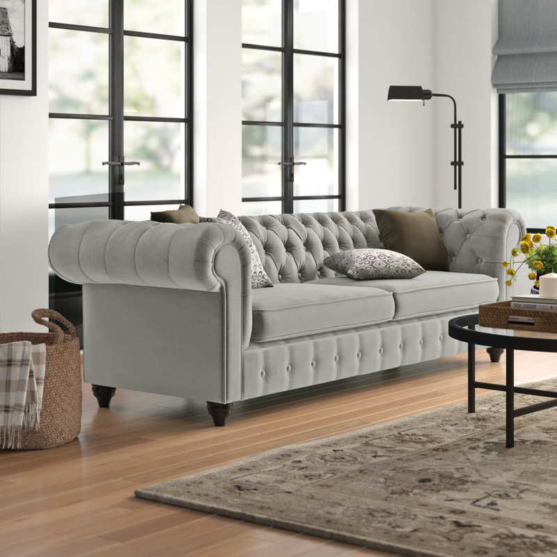 Alsey 3 Seater Sofa, Light Grey, 76" H x 244" W x 92" D