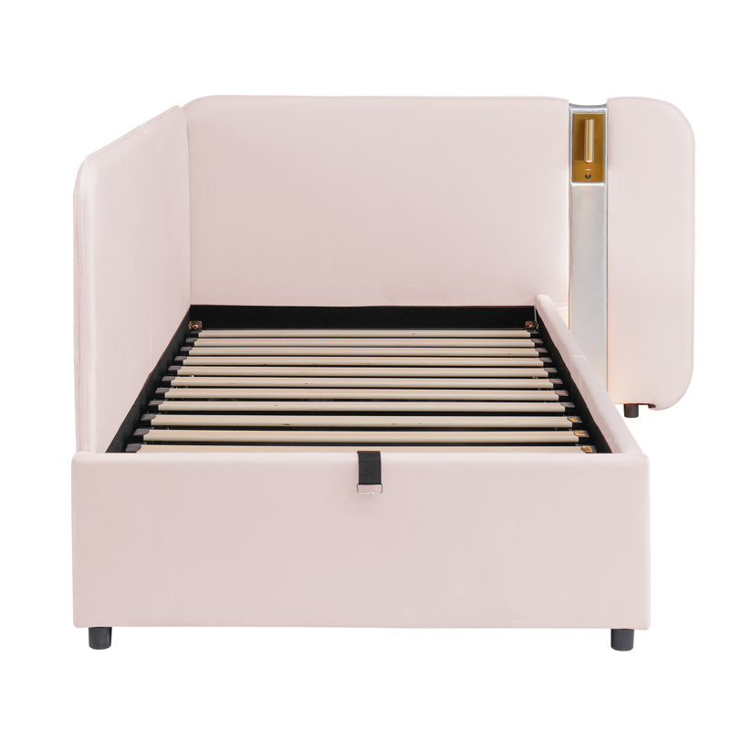 Single (3') Ottoman, Pink Velvet