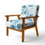 Chaise rembourrée Eucalyptus - Cool Blue Botanical Wash I-1591357157