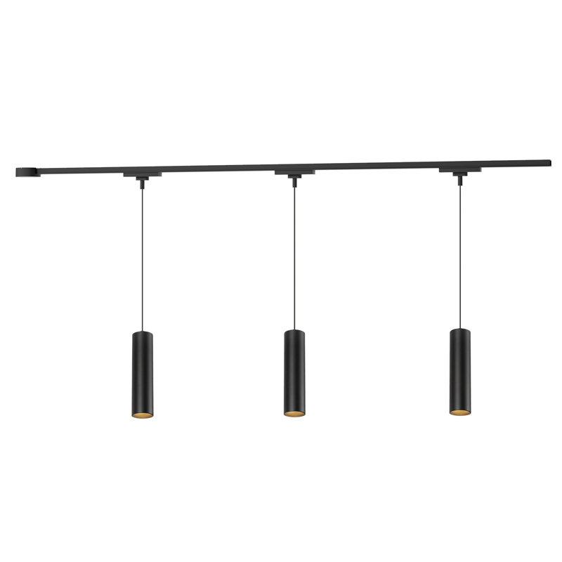 Ensemble de plafond 3 lumières DEL Remilo 3000K à intensité variable noir Remuda, Noir mat