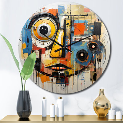 Pop Art Modern Robot IV - Horloge murale abstraite