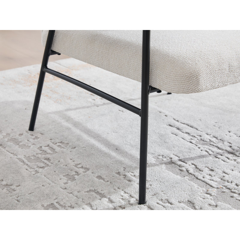 Chaise de loisir rembourrée avec tablette, Beige