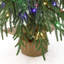 Sapin de Noël artificiel en polyéthylène de 90 cm avec guirlande lumineuse DEL à piles et base en toile de jute
