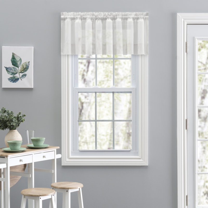 Tangina Tailored Window Valance, White