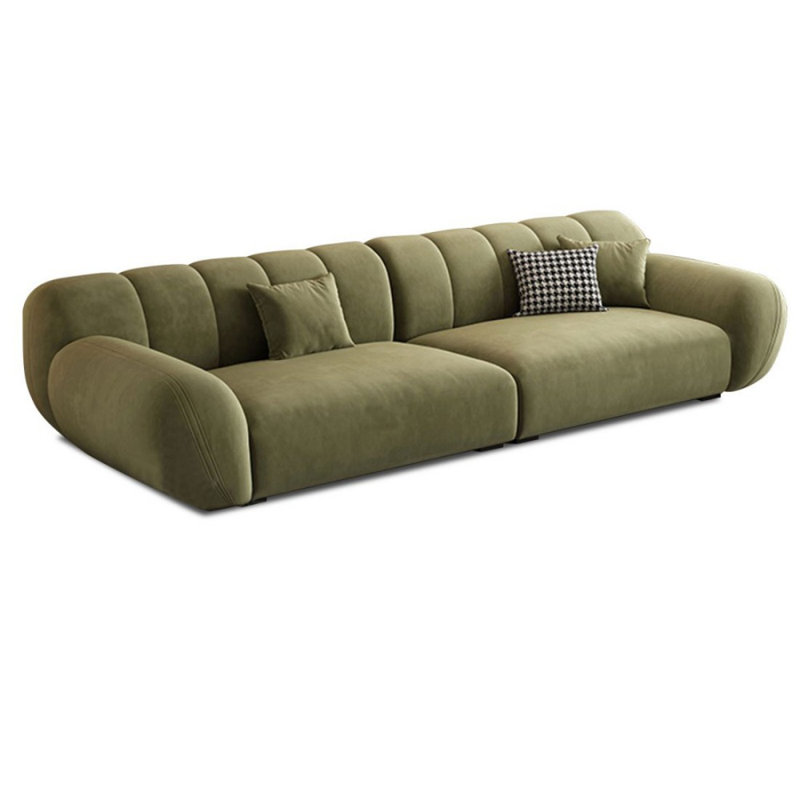 Coussin modulaire en polyester vert, 28,74 po H x 110,24 po L x 41,73 po P, 4, Vert