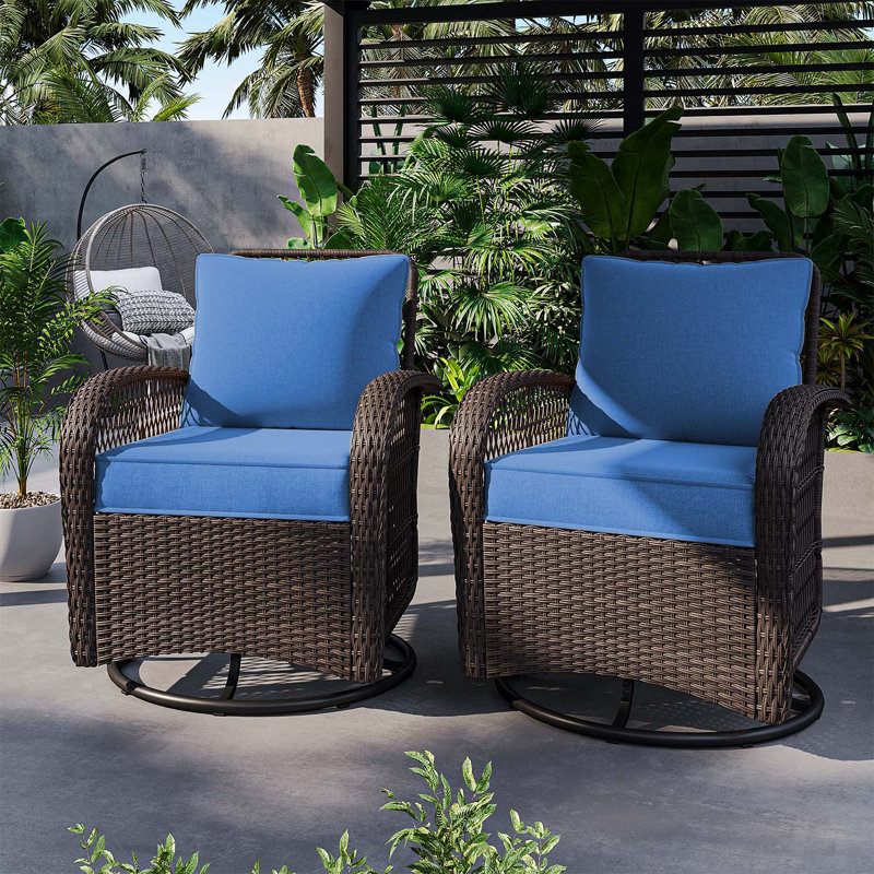 Housses de coussin de chaise de patio 8 pièces individuelles - 4 po d'épaisseur remplaçables hydrofuges pour canapé modulaire à 4 places