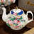 Blue lace porcelain tea set