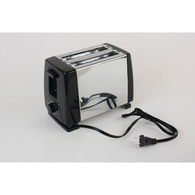 2-Slice Toaster Stainless Steel 2 Slice Long Slot Toaster 110V