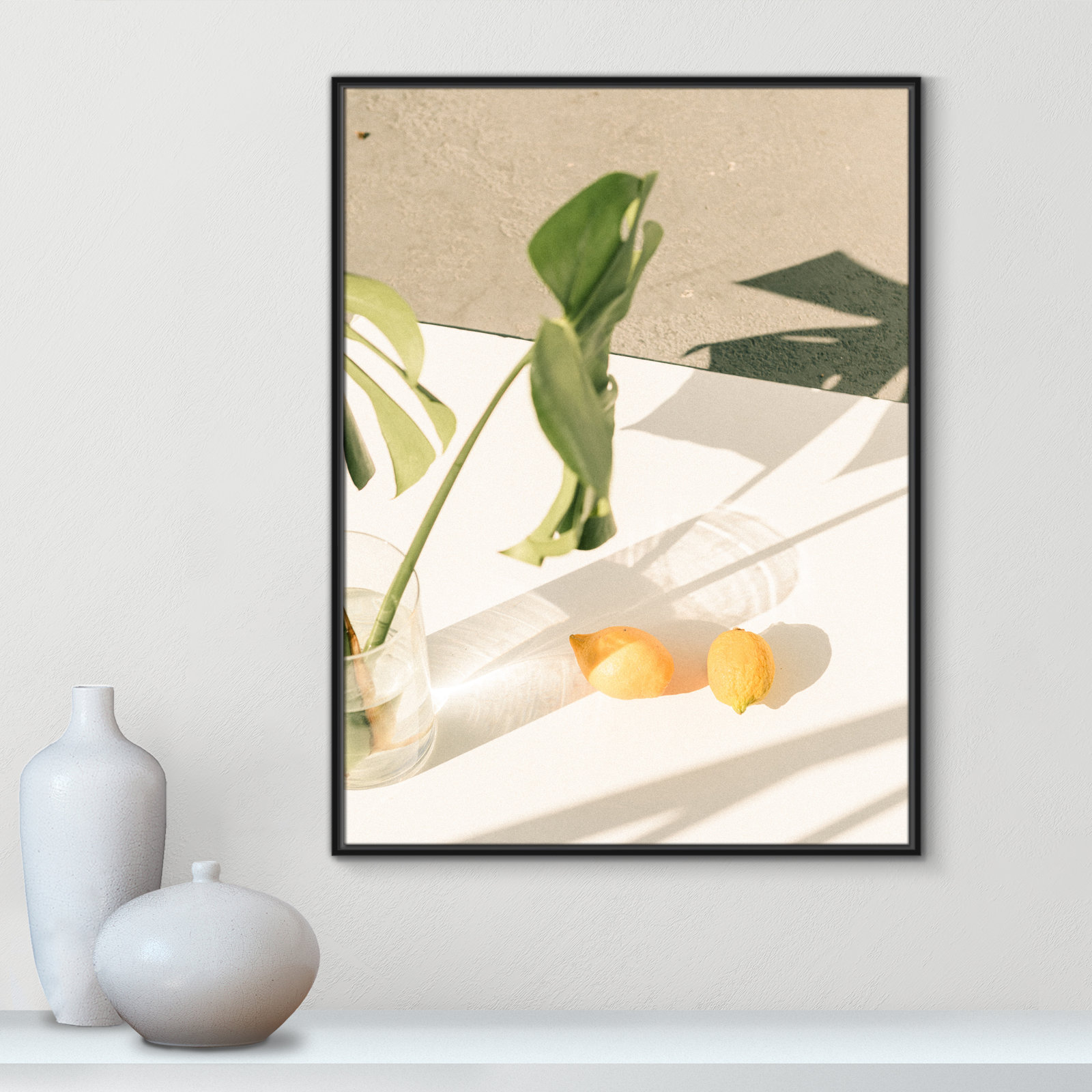 Citrus and Palms Print, 41.5'' H x 31.5'' W x 2'' D, Black Framed