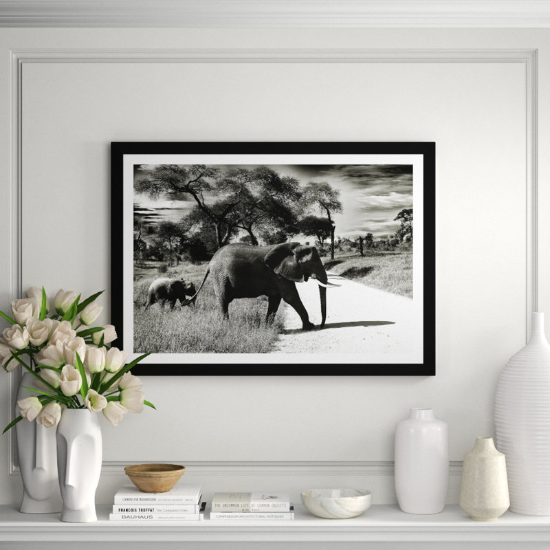 African Elephants Giclee Print by Lisa Pevaroff