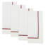 Odelle Embroidered Line Design Dinner 4 Piece Napkin Set-620832489