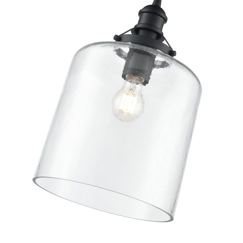Luminaire suspendu 1 lumière Aloni, Noir mat