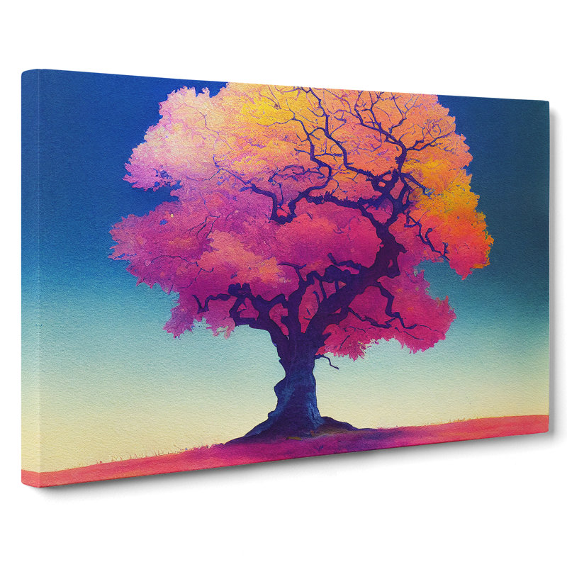 Stellar Oak Tree - Wrapped Canvas, 40cm H x 60cm W x 3cm D