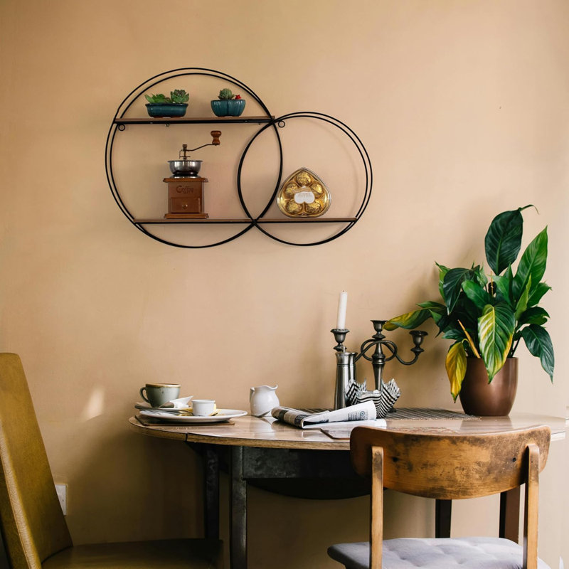Interconnected Circular Wall Mounted Shelf