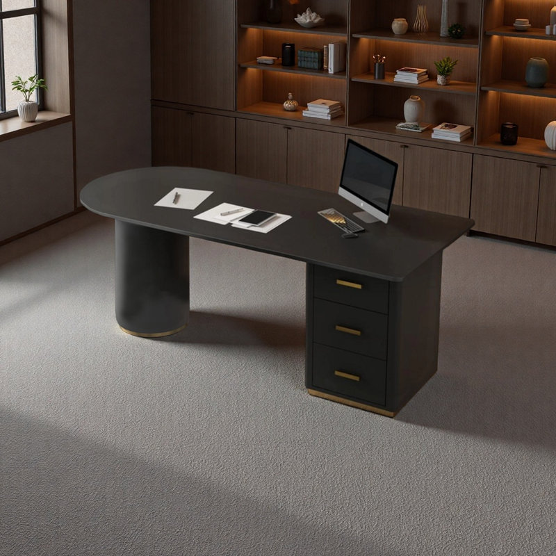 Bureau de style français élégant et luxueux, 29.52" H x 62.99" W x 27.55" D