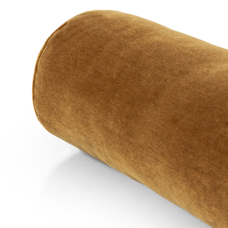 Bridger Viscose Blend Bolster Pillow Cover & Insert, Monte Tobacco, Bolster 8"H x 48"W