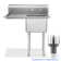 39" L x 24" W Free Standing Service Sink with Left Side Drainboard