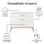 Commode 3 tiroirs pour chambre à coucher