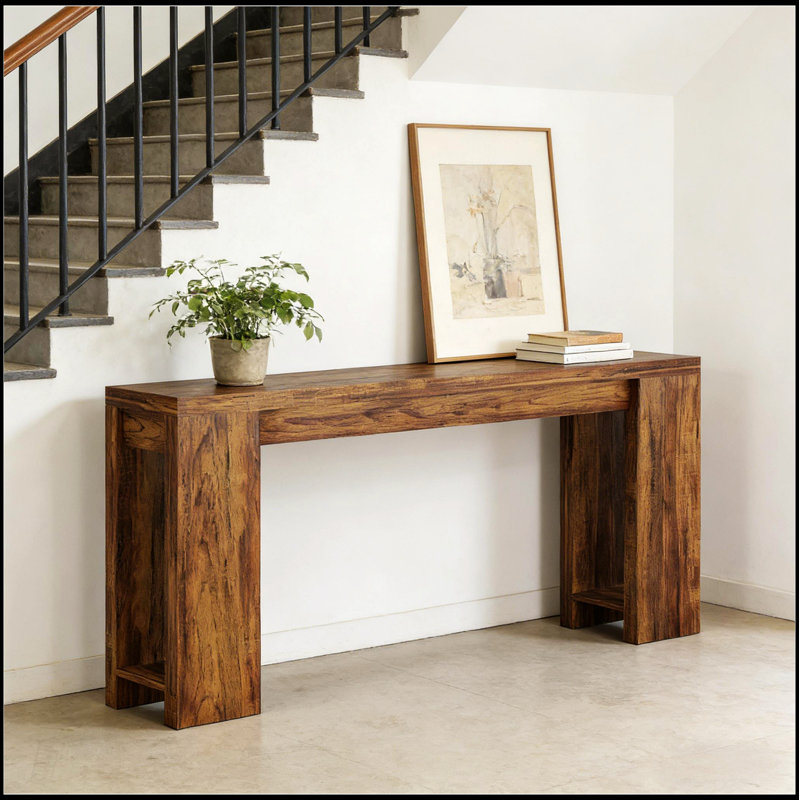 Sleek And Spacious Entryway Console Table, Perfect For Modern Decor And Efficient Space Utilization