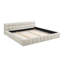 Très grande base de lit tapissier avec tissu en chenille touffeté de très grande taille, motif bas avec tête de lit douce, pas de sommier tapissier - beige-465879148-465879151