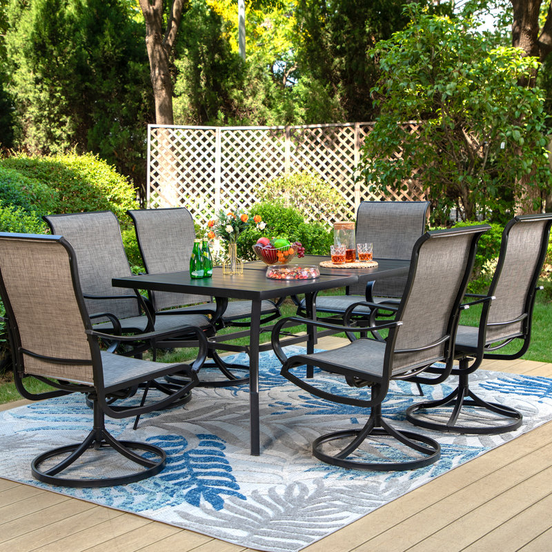 Alyah 6 - Person Patio Dining Set with Rectangular Table