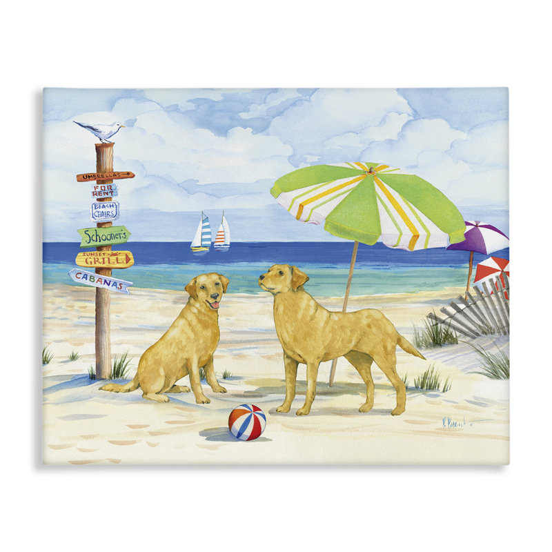 «Dog Beach Day» par Paul Brent, H 16 po x l 20 po