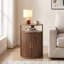 Table d'appoint ronde Adalynn avec rangement