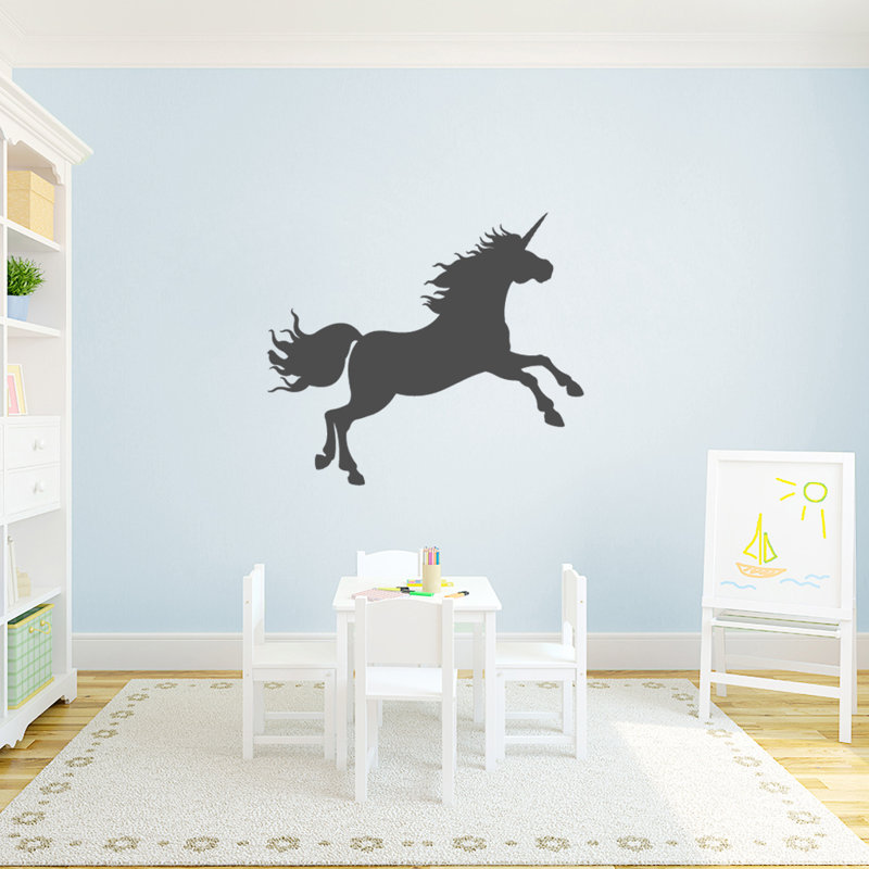 Adhésif décoratif licorne, Gris foncé