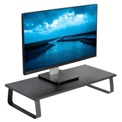 Monitor And Laptop Stand, 24 Inch Desktop Riser, Black