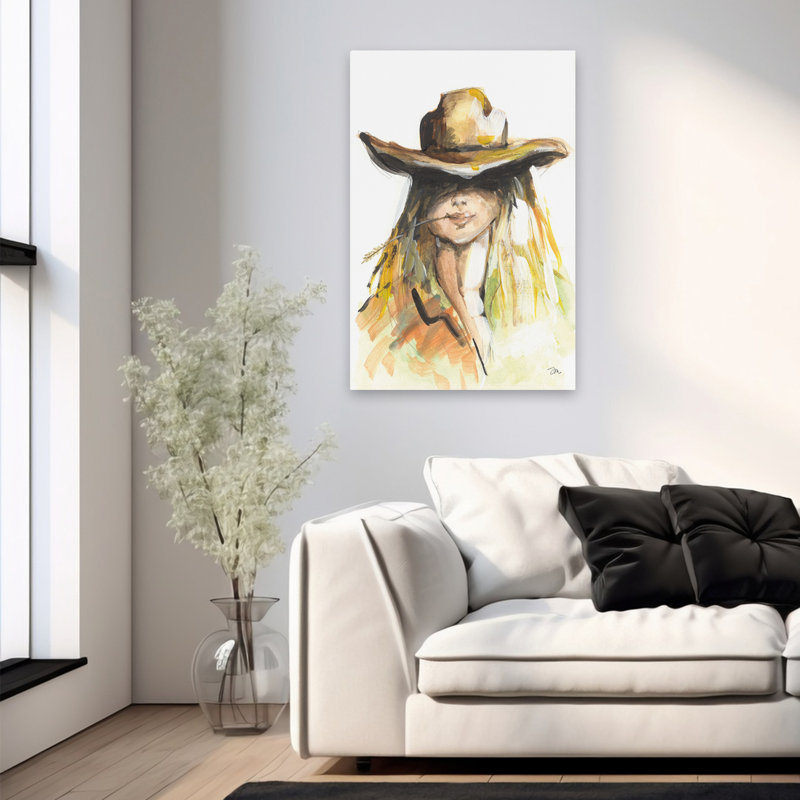 Prairie Prairie - chapeau de cowboy contemporain avec yeux cachés, H 36 po x l 24 po
