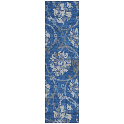 Stefhanie Washable Floral Indoor / Outdoor Rug