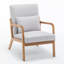 Chaise décorative en bois de style médiéval avec accoudoirs-1601423504