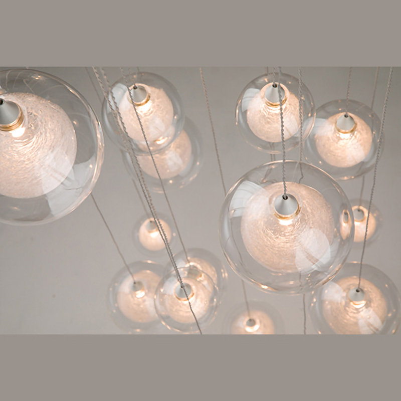 25 - Light Silver Cluster Pendant, Clear