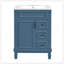 Meuble-lavabo 24 po avec lavabo en céramique, petite armoire de salle de bain, armoire moderne avec 2 tiroirs et tablette réglable