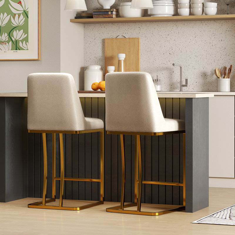 Branchville Upholstered Counter Stool, Beige