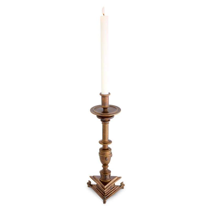 Candle Holder Philip Antique Gold Finish