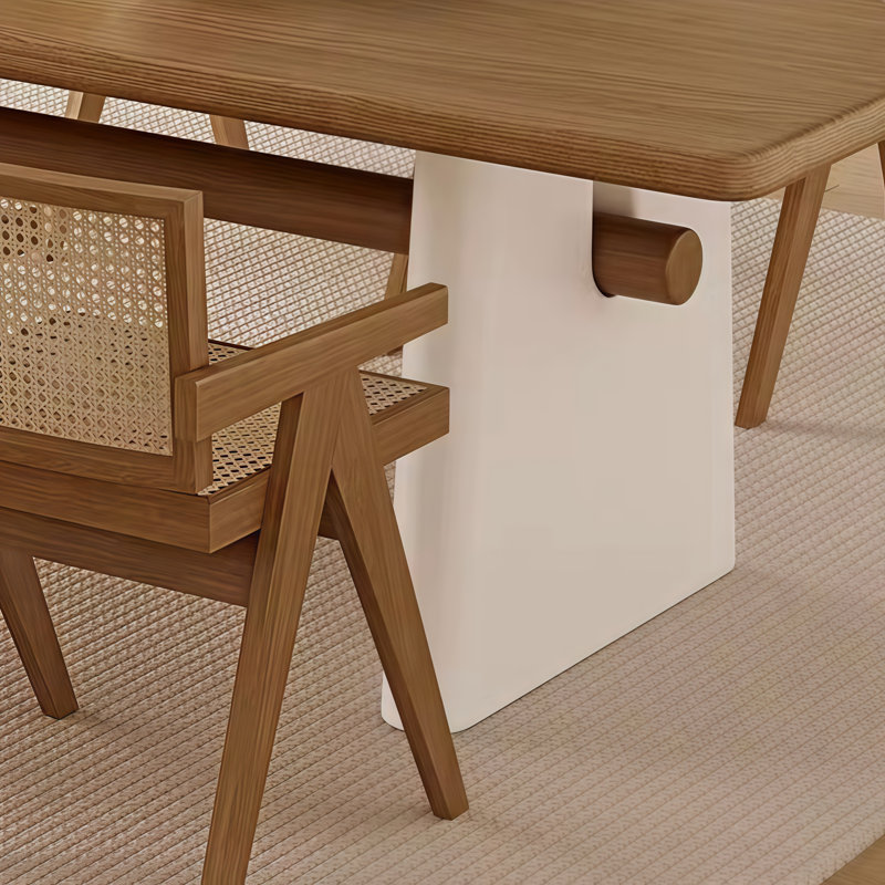 Tables de salle à manger rectangulaires modernes en bois massif, H 29,5 po x L 78,7 po x l 31,5 po