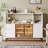 Mist 3-Drawer Sideboard with Glass Door & Wine Glass Holder-1392634830
