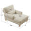 Chaise longue rembourrée avec dossier réglable Jazier-1975214629