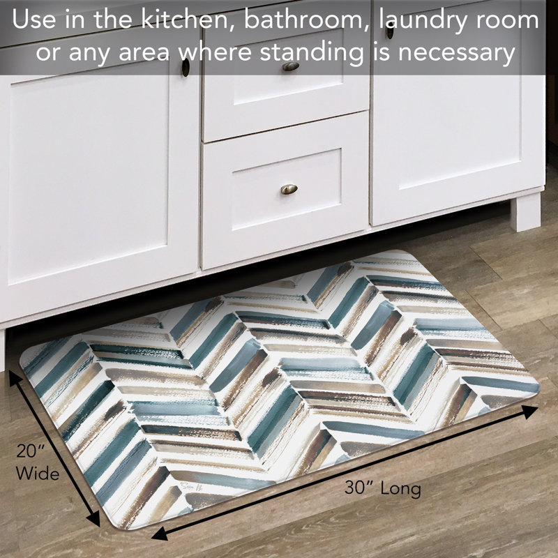 Tapis de sol décoratif à chevrons peints