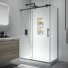 Cabine de douche rectangulaire coulissante sans cadre Julien l 48 po x P 34 po x H 76 po