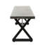 Banc d'extérieur en aluminium avec structure en acier, gris et noir - Esthétique industrielle moderne, rouille, facile à nettoyer, l 61,74 po x P 15,10 po H 18,43 po, assemblage requis, gris / noir, rouille, 63 po 15,1 po-121070456
