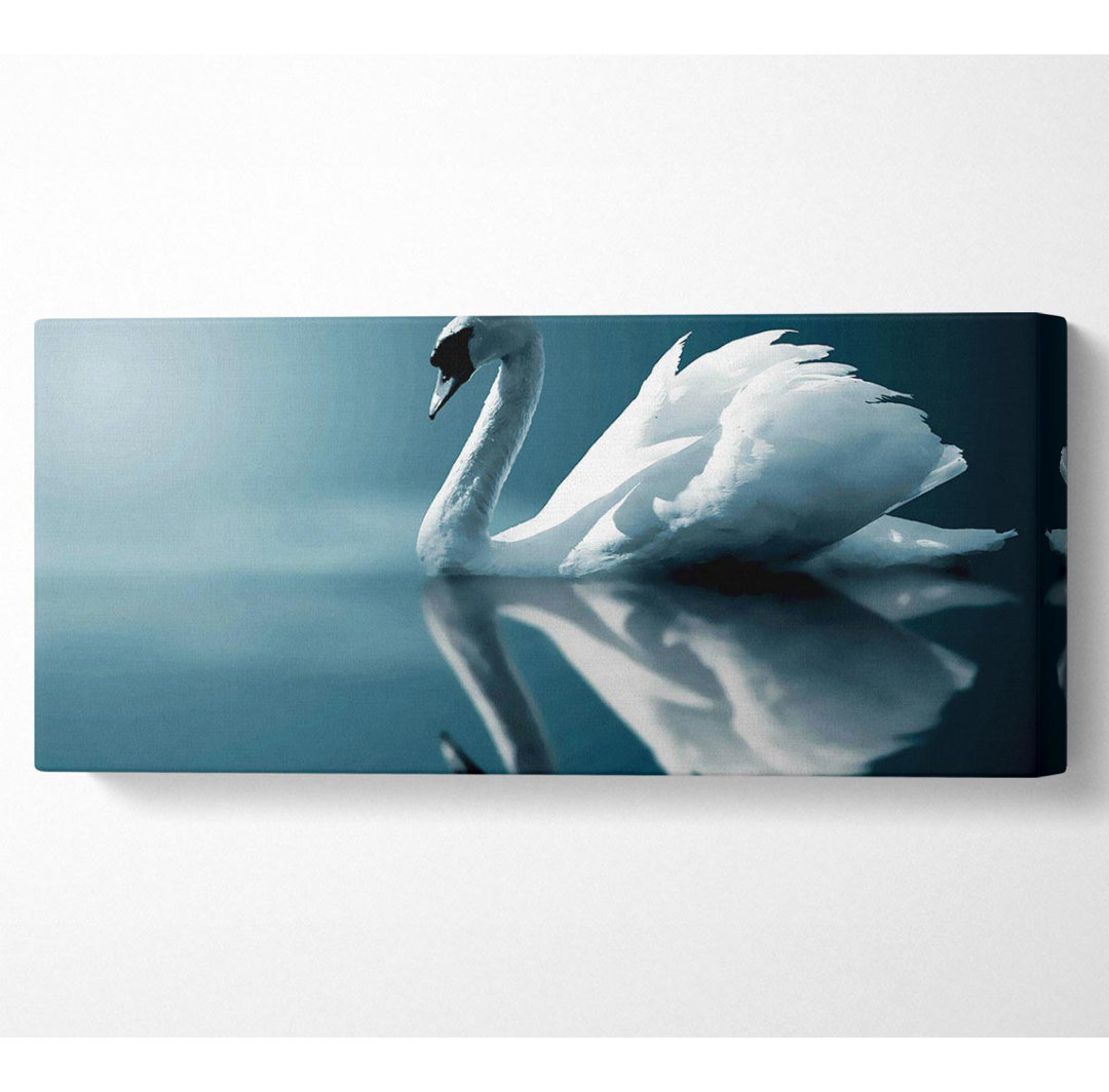 Reflections of a Swan - Panorama-Kunstdrucke auf Leinwand - Wrapped Canvas