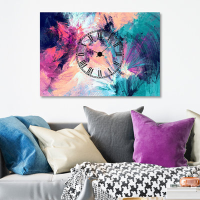 Elegant Decorative Wall Clock, 19.7 x 27.6 inches | 100% Cotton Face, 100% Wooden Frame (Thickness: 1.2 inches) | No PVC, Perfect for Living Room, Kitchen, or Office Decor | Timeless Design & Quality Craftsmanship