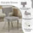 Modern Round Tempered Glass Pedestal Dining Set with Chenille Dininig Chair-623696972-623696975-623696973
