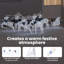 vidaXL LED Reindeers Fabric-208832805